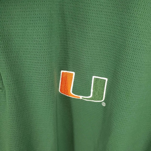 NIKE TEAM Dri-Fit Men XXL University of Miami Short Sleeve Polo Shirt - Picture 4 of 4